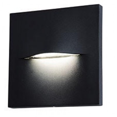 Φωτιστικό Επίτοιχο LED 3W 230V 150lm 3000K Θερμό Φως Αλουμινίου Μαύρο IP65 17-03687-2 Φωτιστικό Επίτοιχο LED 3W 230V 150lm 3000K Θερμό Φως Αλουμινίου Μαύρο IP65 17-03687-2